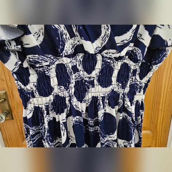 Tamsy Flutter Sleeve Gathered Waist Top One Size (Fits like Medium) - Picture 5 of 5